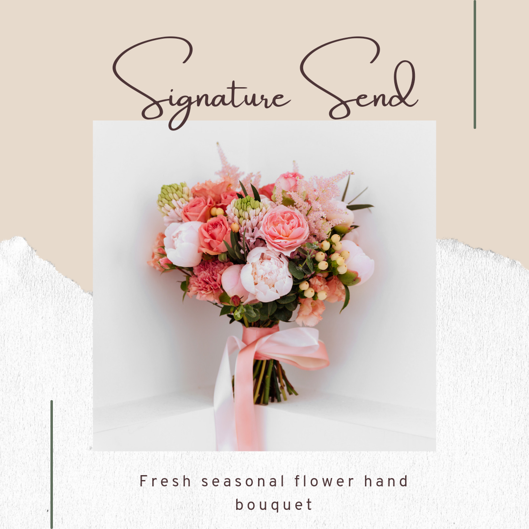 Signature Send - Fresh Flowers and Donut Bouquet Combo