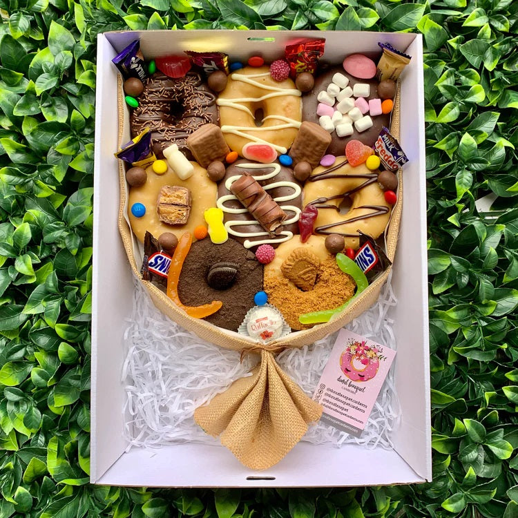 Custom Message Gift Donut Bouquet (MEDIUM)