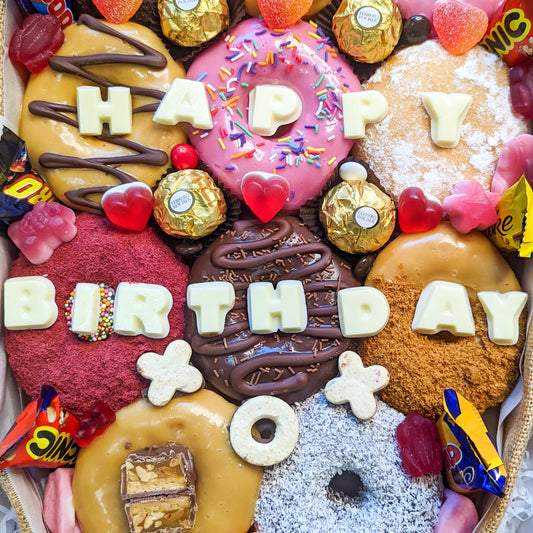 Custom Message Gift Donut Bouquet