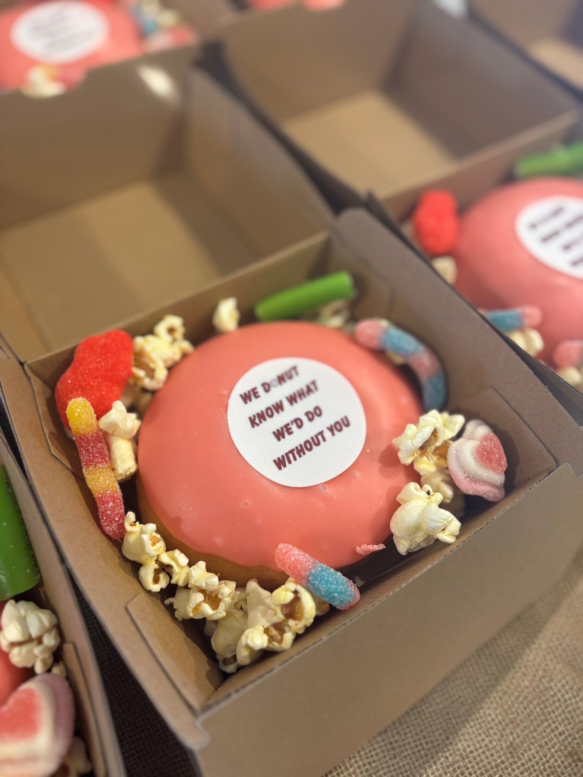 Donut Bouquet Canberra Custom Donuts. Custom colours and editable toppers