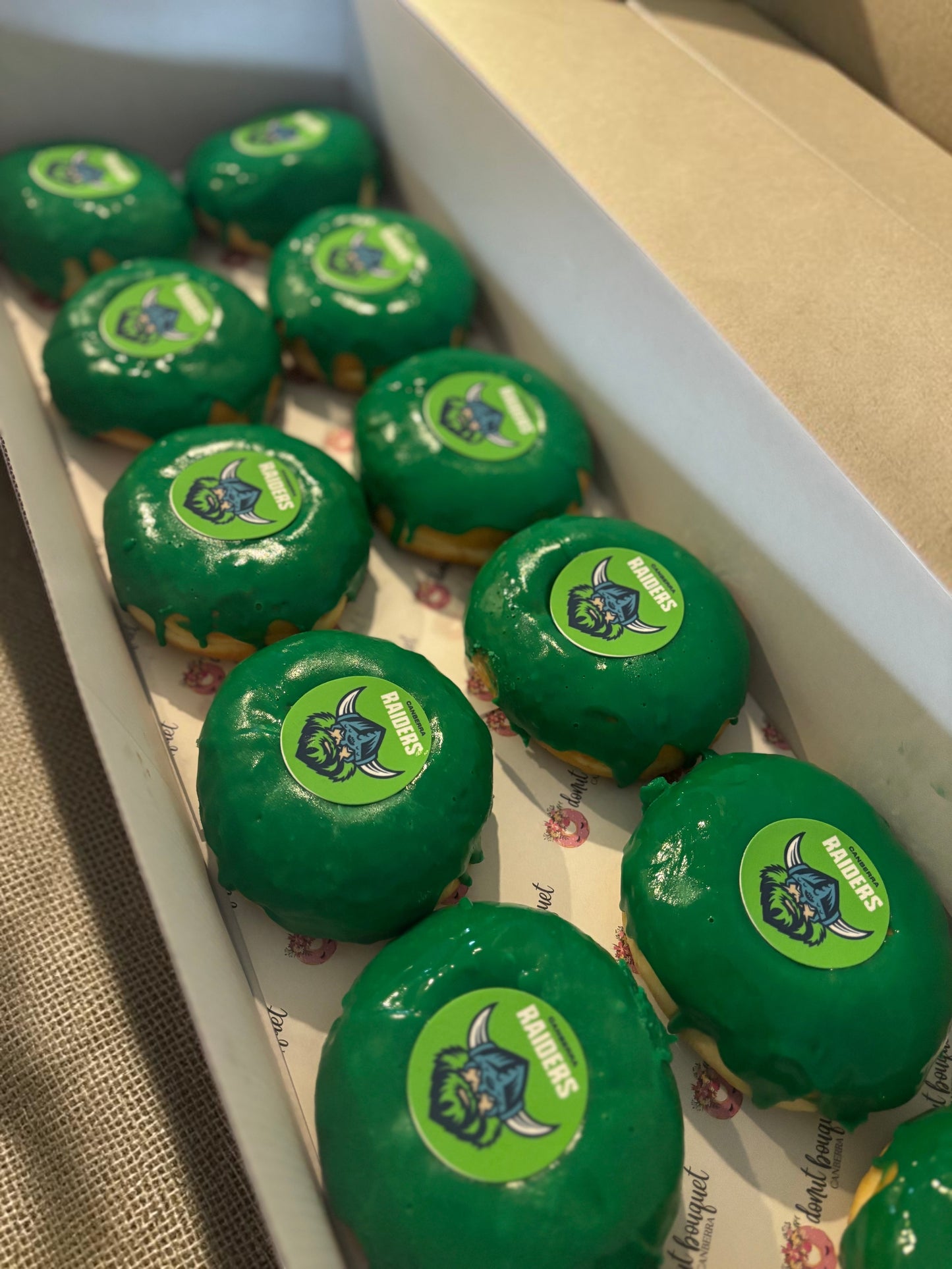 Donut Bouquet Canberra Custom Donuts. Custom colours and editable toppers