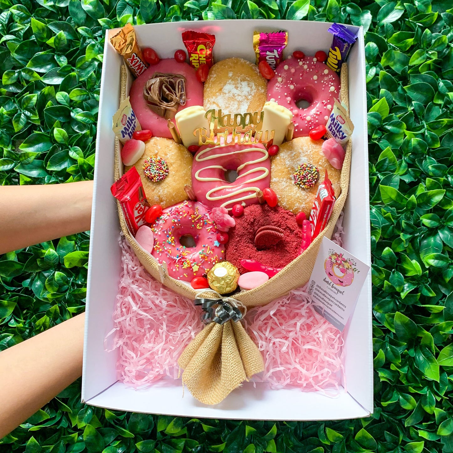 Pretty in Pink Donut Bouquet Gift Box [Medium]