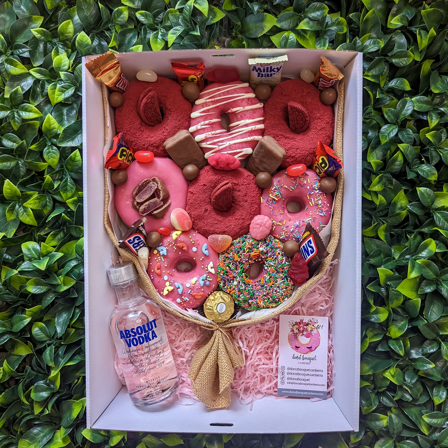 Pretty in Pink Donut Bouquet Gift Box [Medium]