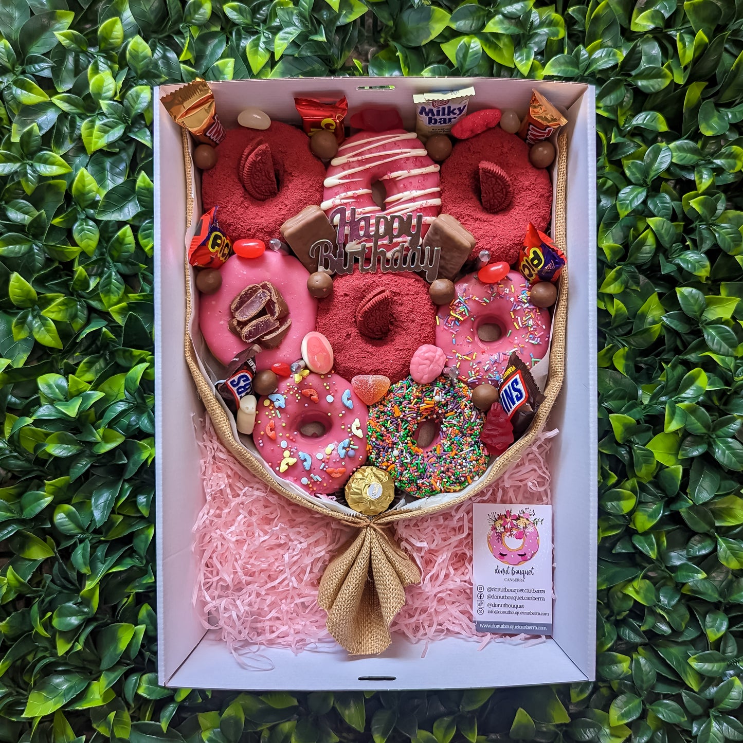 Pretty in Pink Donut Bouquet Gift Box [Medium]