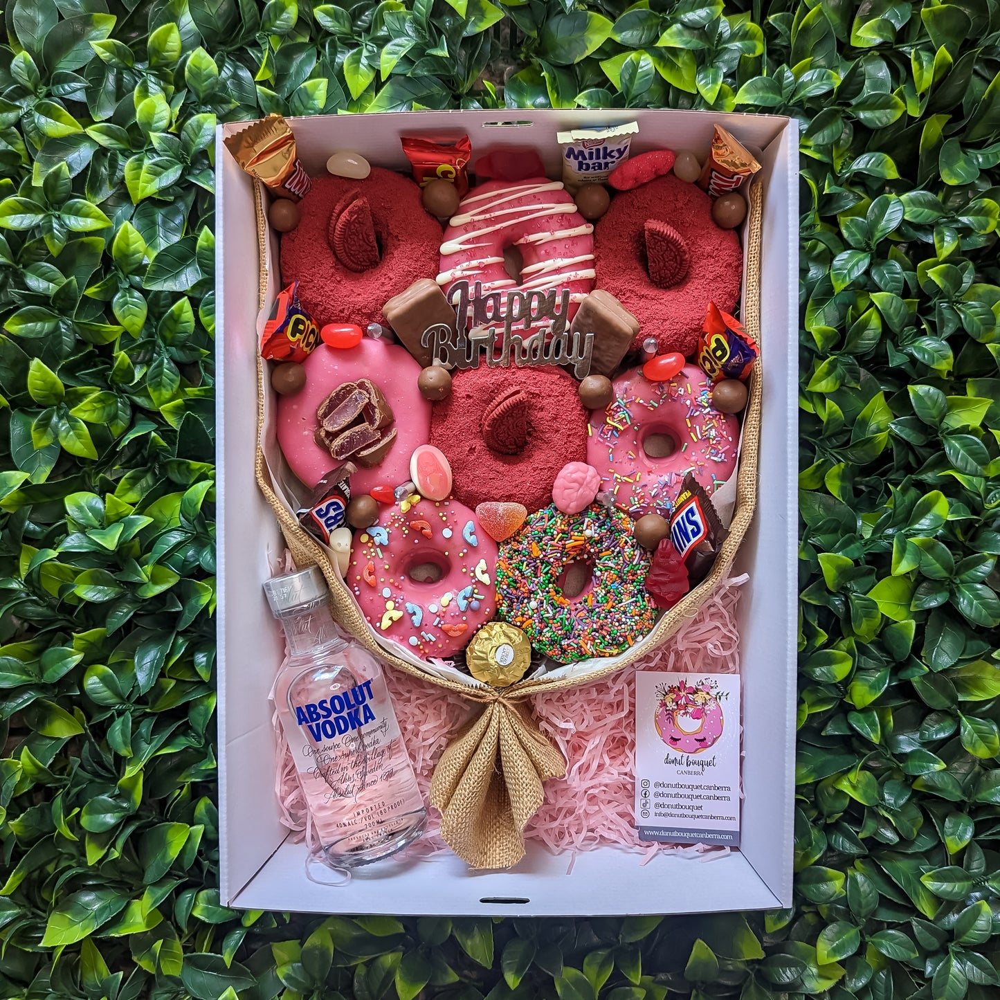 Pretty in Pink Donut Bouquet Gift Box [Medium]