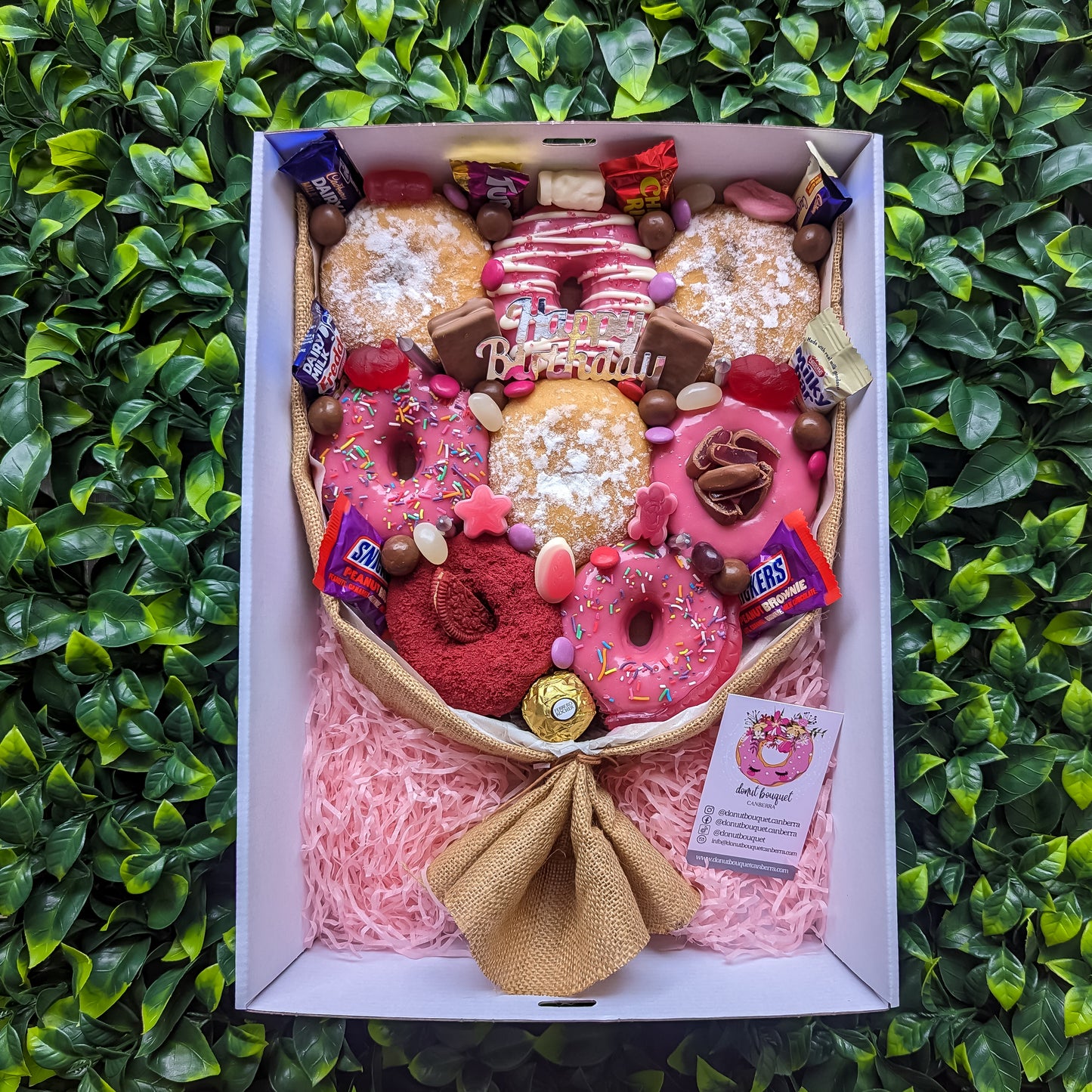 Pretty in Pink Donut Bouquet Gift Box [Medium]