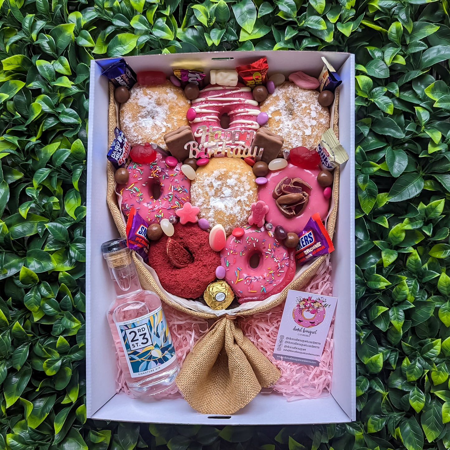 Pretty in Pink Donut Bouquet Gift Box [Medium]