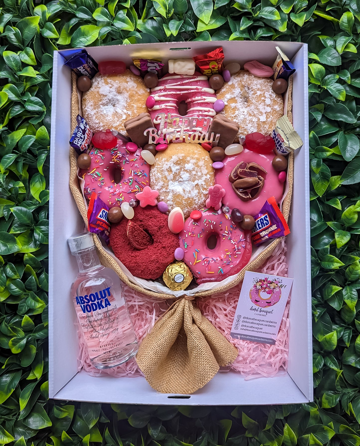 Pretty in Pink Donut Bouquet Gift Box [Medium]