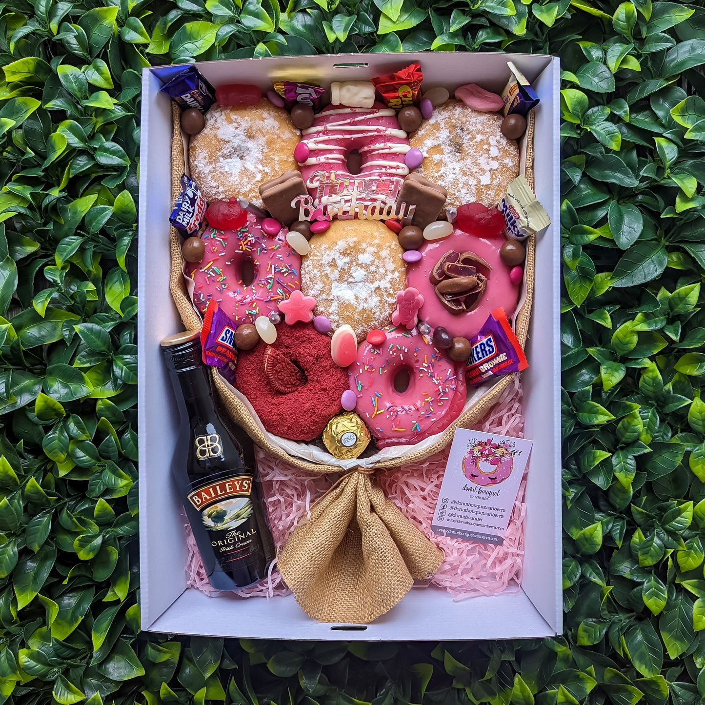 Pretty in Pink Donut Bouquet Gift Box [Medium]