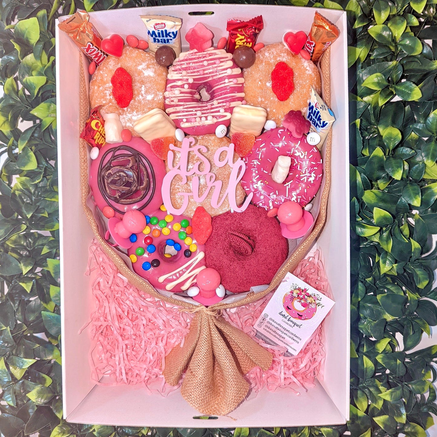 Gluten Free Baby Girl Gift Donut Bouquet [Medium]